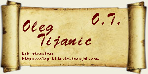 Oleg Tijanić vizit kartica